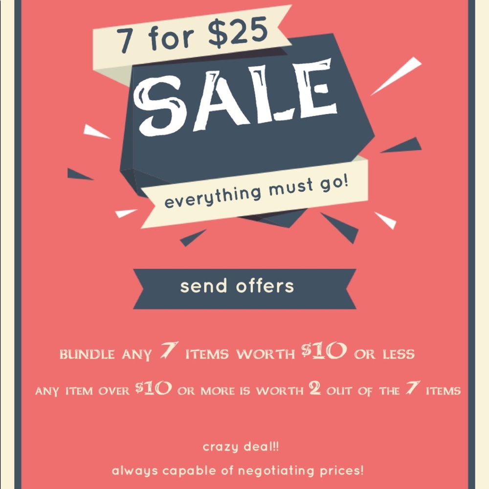 7 for $25 sale 💫